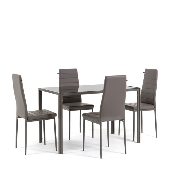 Tisch und Stühlen gehärtetem Glas - ETTORE E LIDIA SET | Rattatan