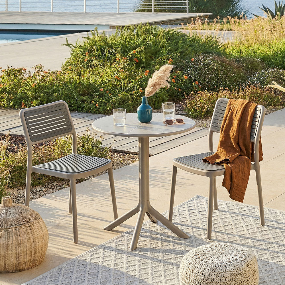ELIA & MOLLY Balkon Set Tisch Ø60 2 Stühle Polypropylen modern